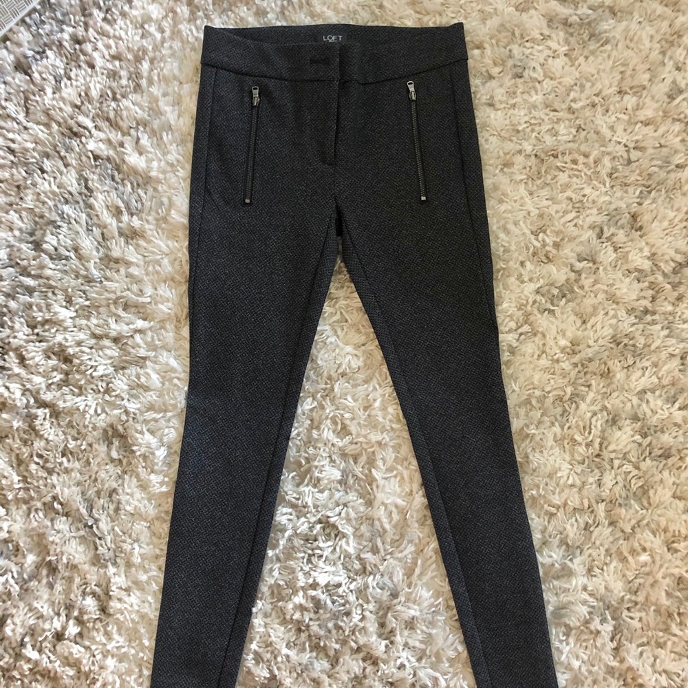Loft Petite 00P Jaquard Dress Pants Leggings